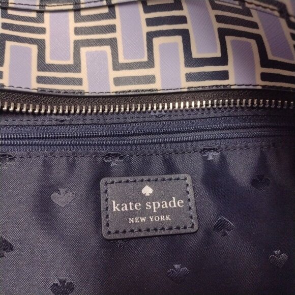 Kate Spade Shoulder Tote Shore Street Forest Geo Margaretta Geometric BAG ONLY - Picture 6 of 9